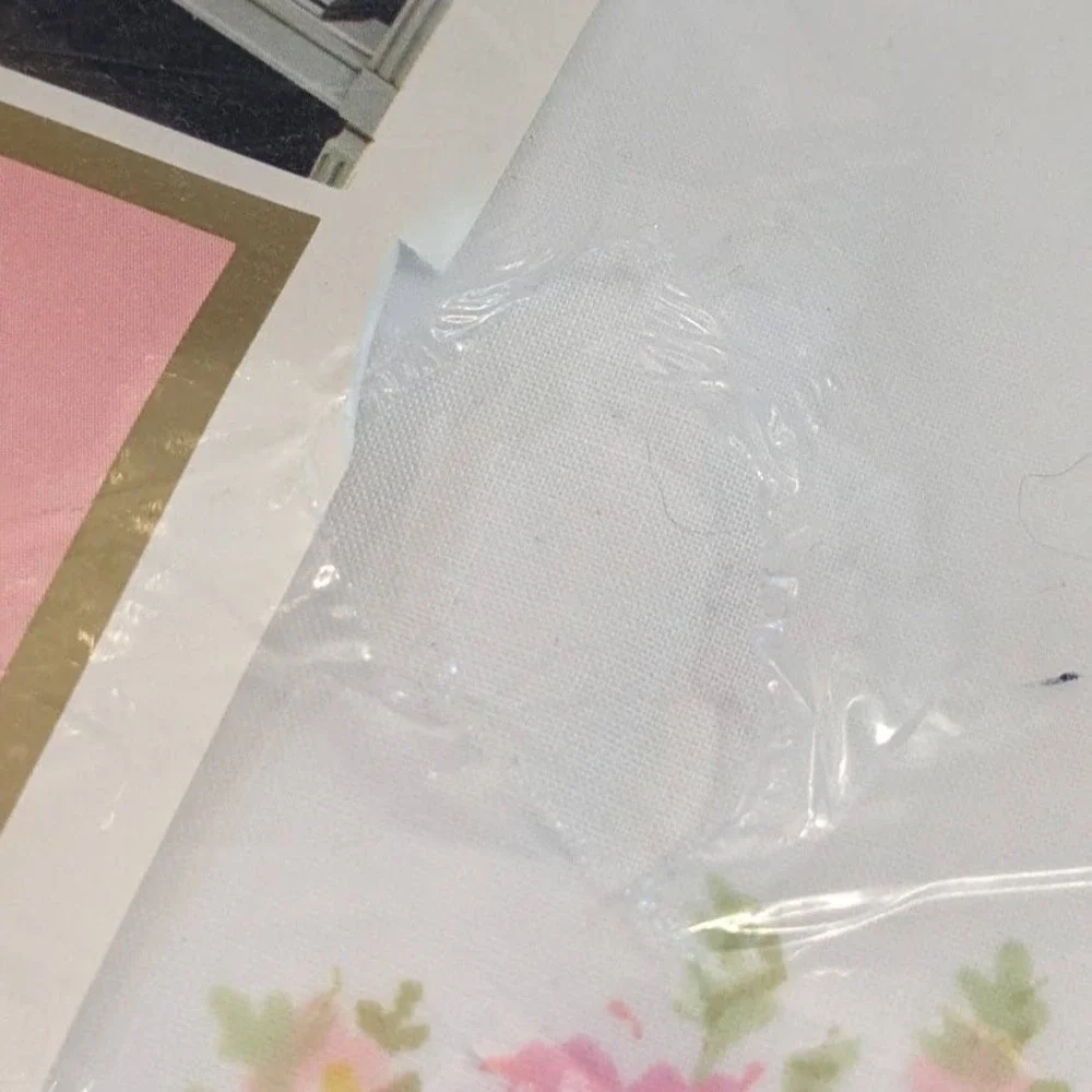 Vtg Sears Best French Bouquet Full Fitted Sheet Pink Rose Floral Percale USA New
